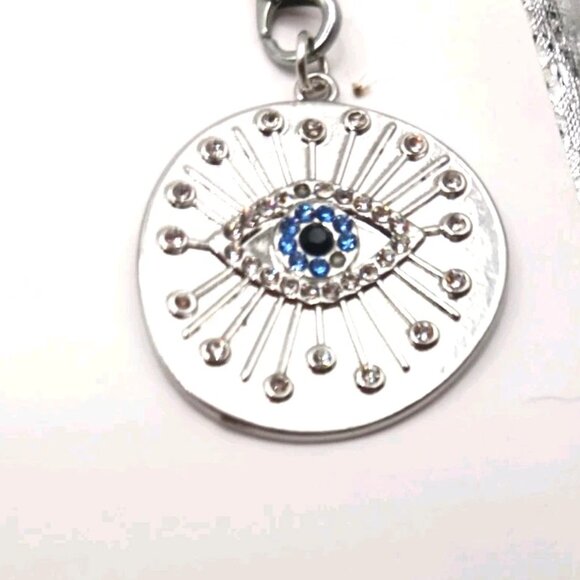 Double Layer Eye Evil Pants Or Wallet Silver Tone Chain 16" - Picture 4 of 10